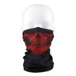 Face protection mask, skull design, red color